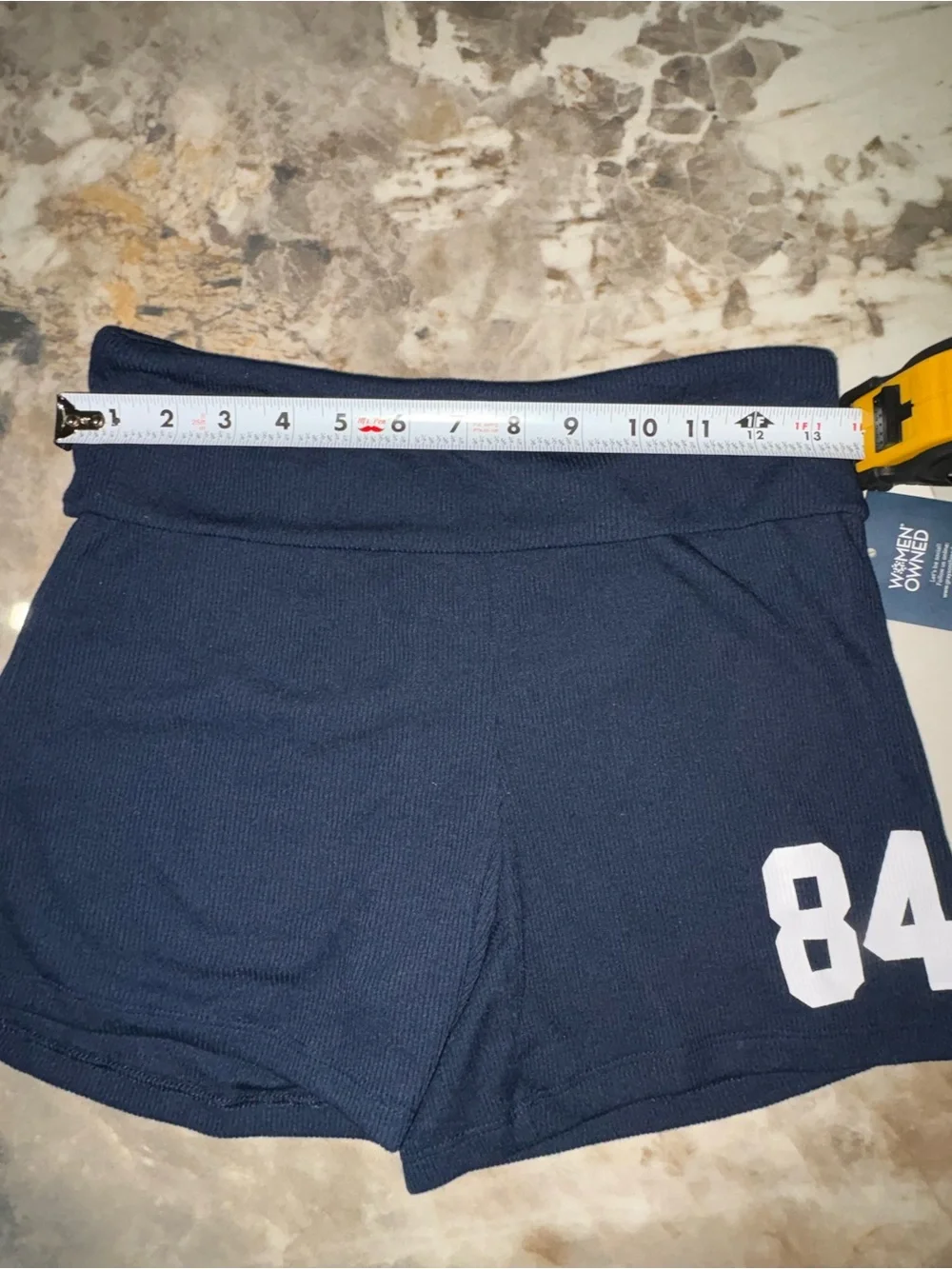 Kids Navy Athletic Shorts with 84 Graphic